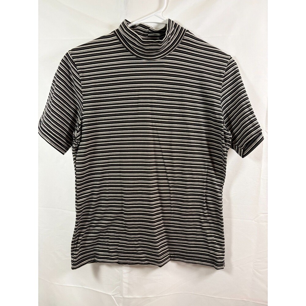 Women's KATHY IRELAND 90's Striped Blouse - Size Large